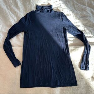 J. Crew Turtleneck Tunic Top Navy Blue Size XS